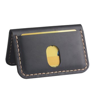 Robrasim Slim Handmade Leather Card Wallet - Minimalist Front Pocket Card Holder