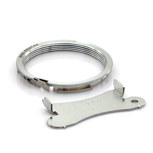 Pixco Silver Lens Adapter Ring For Focus Infinity M42 Lens To Pentax PK Adapter K20D K10D K-5 II K-30 K-5 K20D K200D