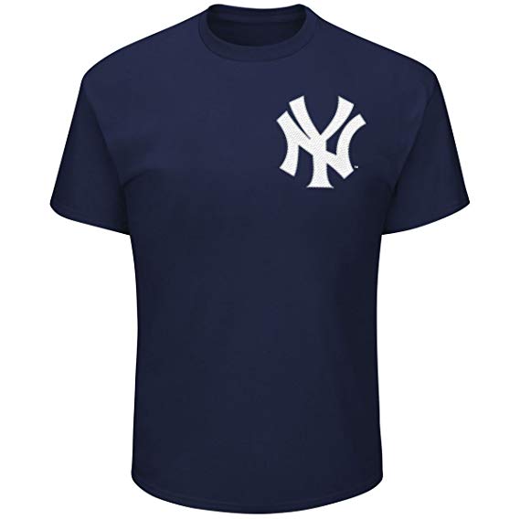 Majestic New York Yankees Babe Ruth Youth Navy High Density T-Shirt
