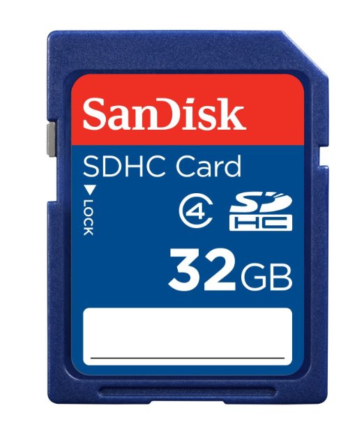 SanDisk SDSDB-032G-FFP 32 GB SDHC Class 4 Memory Card - Blue, Frustration-Free Packaging (Label May Change)