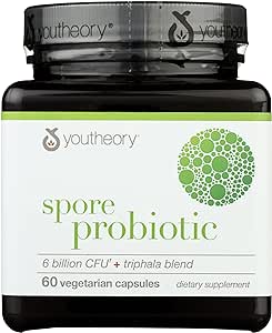 Youtheory Spore Probiotic Advanced, Dairy Free, 60 Capsules (Pack of 1)