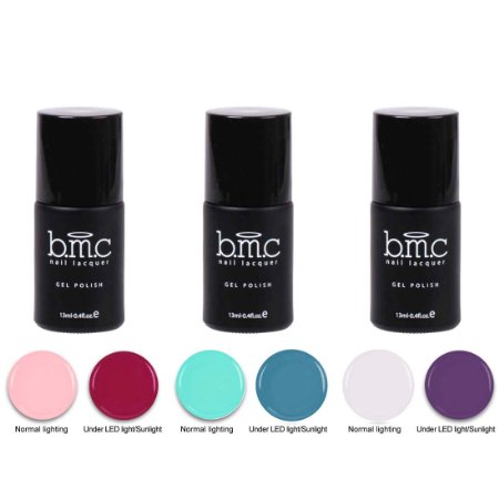 BMC 3pc Pastel UV Light Sensitive Color Changing Gel Polish - Rise Up, Master Set