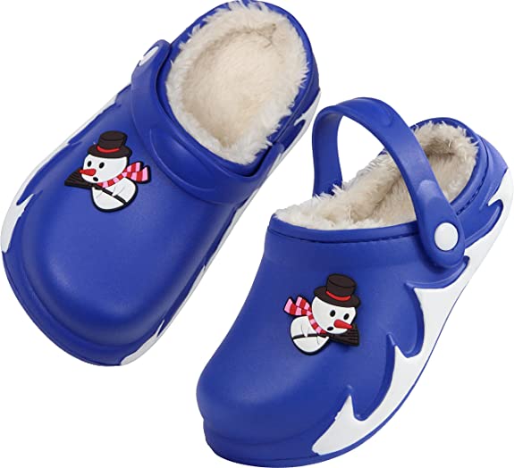 Weweya Kids Garden Clogs Winter Summer Cute Sandals Slippers with Cartoon Charms for Boys Girls Toddler Outdoor Indoor