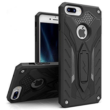 iPhone 8 Plus Case / iPhone 7 Plus Case, Zizo [Static Series] Shockproof[Military Grade Drop Tested] w/ Kickstand [iPhone 8 Plus Heavy Duty Case]