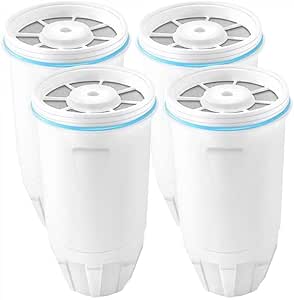 Zero Replacement Water Filter Resin Filtration System 0 TDS 0 Leak,Compatible with Zero Water Pitcher and Dispenser, Reduce Lead/Chromium/PFOA/PFOS (Pack of 4)