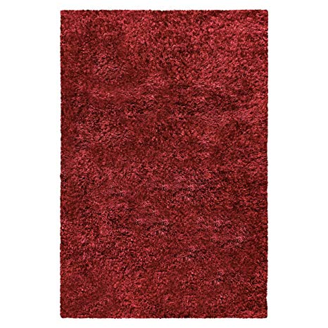 Superior Hand Tufted Thick, Plush, Cozy Quality Shag Textured Area Rugs, Burgundy - 5' x 8'