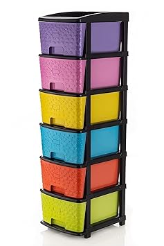 Sorbus Multipurpose Drawer Plastic Modular Chest Storage Organizer Home, Office, Parlor, School, Doctors, Home and Kids (Multicolor) (Multicolor 6XL)