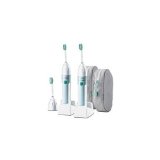 Philips Sonicare Elite HX5910 Power Toothbrush with Quadpacer Twin Pack 2 Handles 3 Standard brush heads 2 Charger bases and 2 Travel cases PREMIUM EDITION