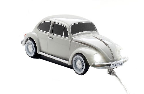 Click Car VW Beetle Ultima Cool Grey Wired Optical Mouse