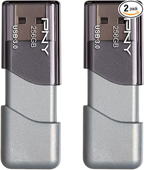 PNY 256GB Turbo Attaché 3 USB 3.0 Flash Drive, 2-Pack