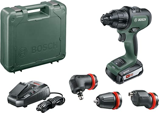 Bosch Cordless Drill AdvancedImpact 18 (1 Battery, 18 V System, 3 Attachments, in Carrying Case)