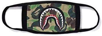 M-G-X Fashion A Bathing Ape Bape Shark Black Face Mask Camouflage Mouth-muffle BAPE Cover