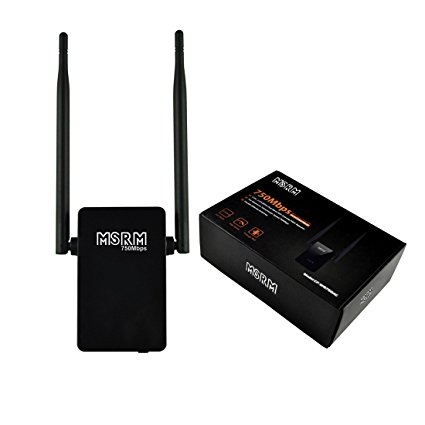 MSRM US750 750M Dual Band Wi-Fi Range Extender Wireless WiFi Repeater With Dual External Antennas and 360 Degree WiFi Covering [2016 NEW VERSION]