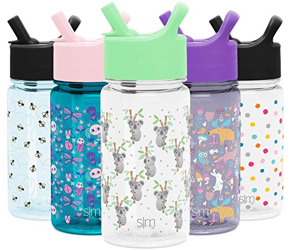 Simple Modern Summit Kids Tritan Water Bottle with Straw Lid Sippy Cup - Dishwasher Safe Tumbler Travel Mug Flask