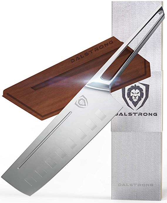 DALSTRONG Nakiri Vegetable Knife - Crusader Series - Forged Thyssenkrupp High-Carbon German Stainless Steel - 7" - w/Magnetic Sheath