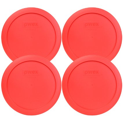 Pyrex 7201-PC Round Red 65 4 Cup Lid for Glass Bowl 4 Pack