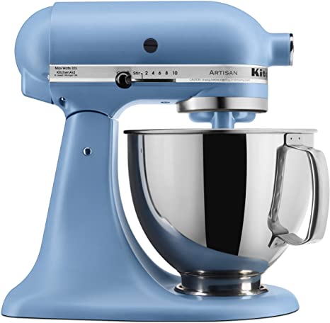 KitchenAid KSM150PSVB Artisan Stand Mixer, 5 quart, Matte Velvet Blue