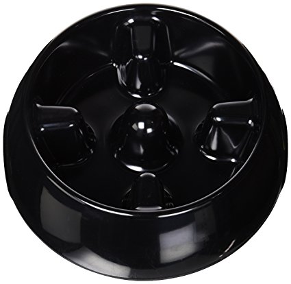 Dogit Go-Slow Anti-Gulp Dog Bowl, Large, 1.2 Litre, Black