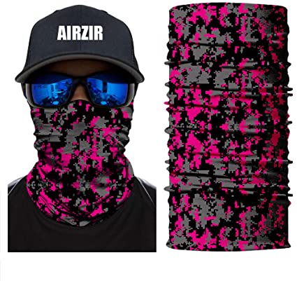 Airzir Outdoor Camo Face Mask, Breathable Seamless Tube Dust-proof Windproof UV Protection Motorcycle Bicycle ATV Face Mask for Motorcycling Cycling Hiking Camping Climbing Fishing Hunting