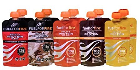 Fuel For Fire, Fruit   Whey Protein Snack, Sports Nutrition 4.5 ounce (Variety Pack, 10-Pack)