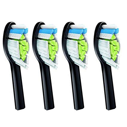 FantasyDay Generic 4 pcs Replacement Brush Heads Compatible with Philips Sonicare Electric Toothbrush - Model HX-6064 Black