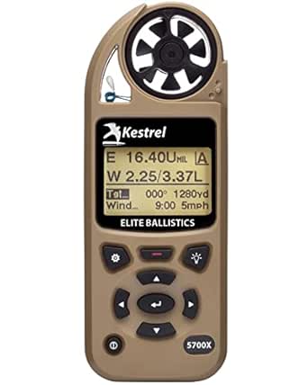 Kestrel 5700X Elite Weather Meter with Applied Ballistics, Berry Compliant, Tan