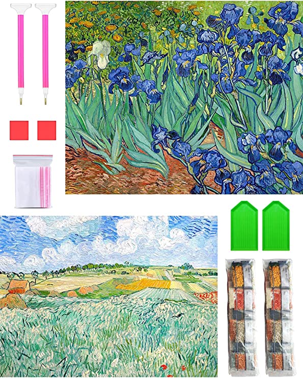 Diamond Painting Dotz Kits for Adults DIY 5d Gem Vizuarts Jewel Art(Vangogh-3, 2Pieces)