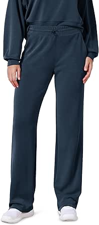 ODODOS Women's Modal Soft Wide Leg Pants with Pockets Adjustable Shockcord High Waist Casual Lounge Pants-27/29/31" Inseam