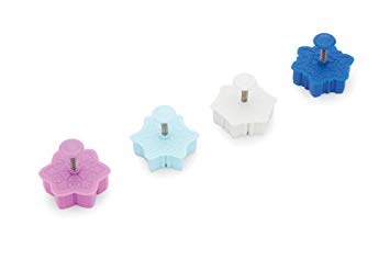 Fox Run 48741 Intricate Assorted Winter Snowflake Pastry/Cookie/Pie/Fondant 2" Stamper and Cutters, Set of 4, Multi-Color