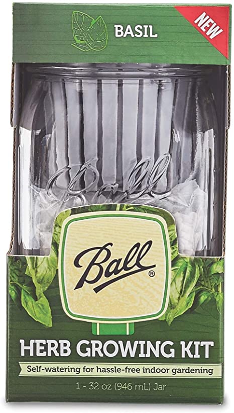 Ball 1440016021 Self-Watering Herb Growing Kit, Clear