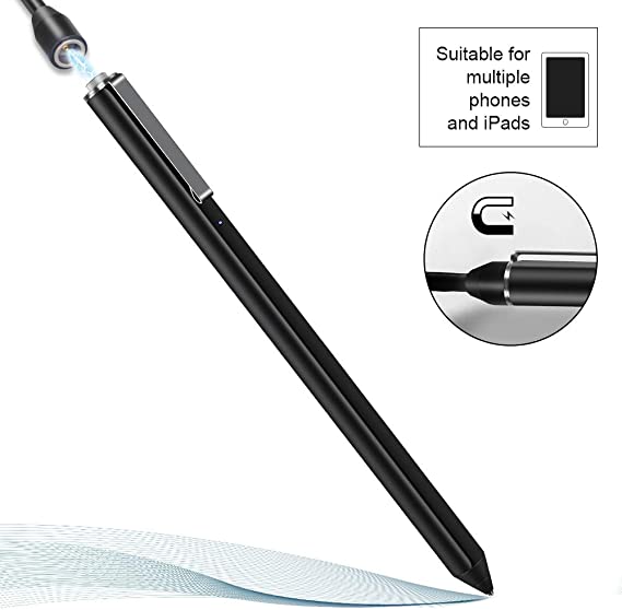 Rotibox Digital Pen Compatible for iPad,Universal Stylus for All Touch Screens Cell Phones, Tablets, Laptops-Black