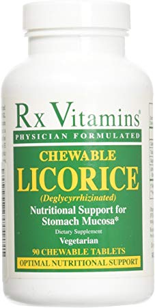 Rx Vitamins Chewable Licorice DGL, 90 Count
