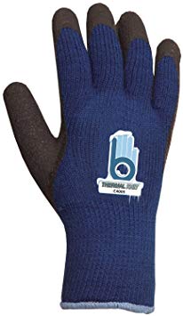 Bellingham C4005S Extra Heavy-Duty Insulated Thermal Knit Work Glove, Heavy-Duty Acrylic Liner and Black Rubber Palm, Small, Dark Blue