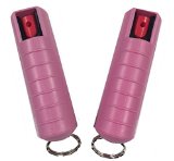 2 PACK POLICE MAGNUM PEPPER SPRAY 50oz PINK MOLDED KEYCHAIN