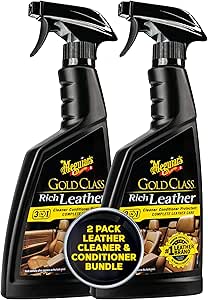 Meguiar's G10916 Gold Class Rich Leather Cleaner & Conditioner - 15.2 oz. (Pack of 2)