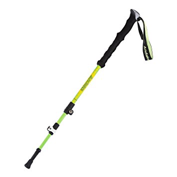 Andake Alpenstock, Retractable Carbon Fiber Trekking Pole with Comfortable Foam Handle, Ultralight & Portable Anti-Shock Walking Stick for Hiking, Walking, Camping