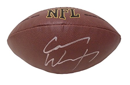 Carson Wentz Autographed / Signed NFL Wilson Football w/ Proof Photo, Philadelphia Eagles, North Dakota State Bison, COA