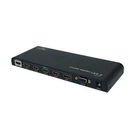 E-SDS UHD 4K@60Hz HDMI Switch ,5x1 HDMI Powered Switch with IR Wireless Remote, Auto EDID, HDMI 2.0, HDCP 2.2, and RS232