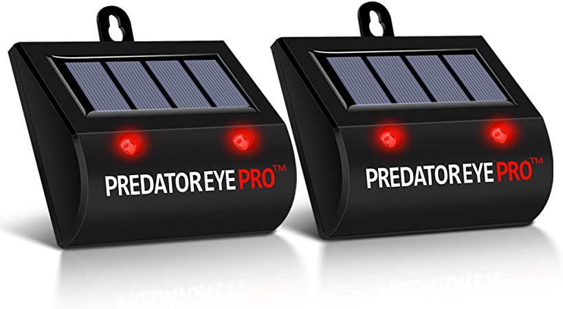 Aspectek Animal Repeller [2 Pack], Solar Powered Animal Repellent with Motion Sensor and Red Flashing Lights, Waterproof Repellent Farm Garden Yard for Cats Dogs Foxes Birds Skunks