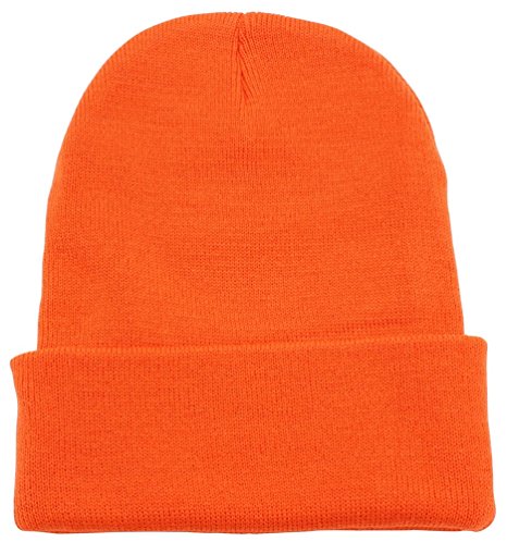 Top Level Unisex Cuffed Plain Skull Beanie Toboggan Knit Hat/Cap