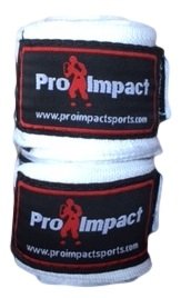Pro Impact Boxing/MMA Handwraps 180 Mexican Style Elastic 1 Pair WHITE