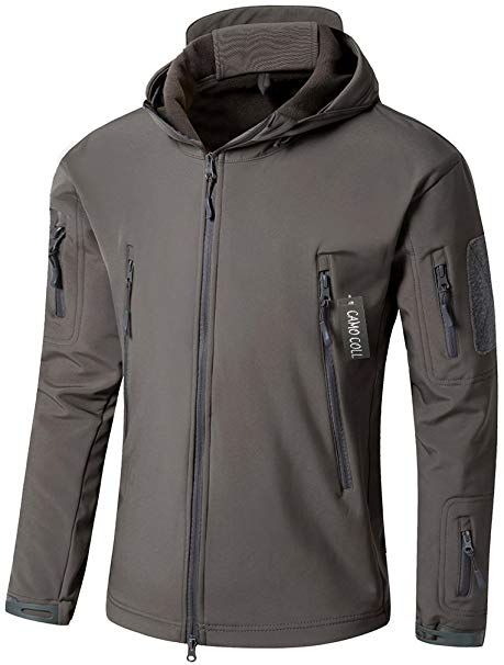 Camo Coll Men's Outdoor Soft Shell Hooded Tactical Jacket