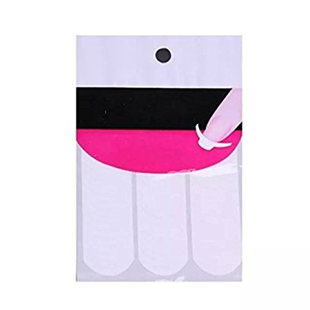 Goliton? 20PCS DIY French Manicure Nail Art Decorations Round Form Fringe Guides Stickers