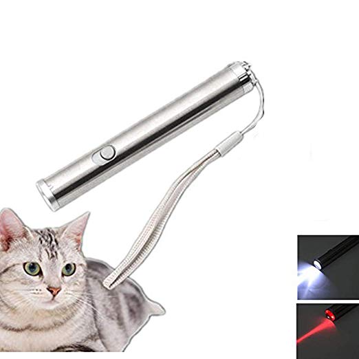 Cat Chaser Toys 2 in 1 Multi Function Funny Cat Chaser Toys Interactive LED Light,Training Tools