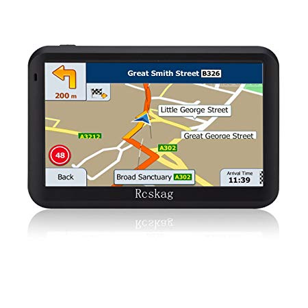 GPS Navigation for Vehicle GPS Navigation for Car-5 inch/8GB-with Built-in Lifetime Maps,Advanced Lane Guidance and Spoken Turn-By-Turn Directions