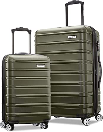 Samsonite Omni 2 Hardside Expandable Luggage with Spinners | Vita Olive | 2PC SET (Carry-on/Medium)