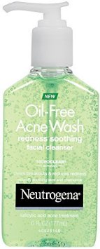 4 Packs :Neutrogena Oil-Free Acne Wash Redness Soothing Facial Cleanser, 6 Fluid Ounce