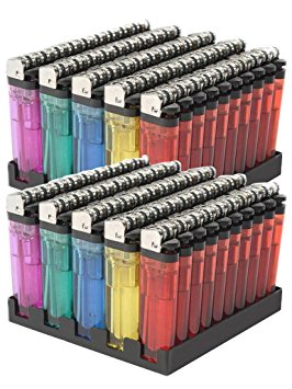50 Cigarette Wholesale Disposable Lighters Pack Of 50 with Stand