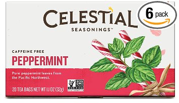 Celestial Seasonings Peppermint Herbal Tea, 20 Count (Pack of 6)