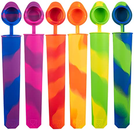 iNeibo Kitchen Silicone Popsicle Molds/ice Pop Mold - Food Grade - Make Healthy Food for Your Kids (6 Color)